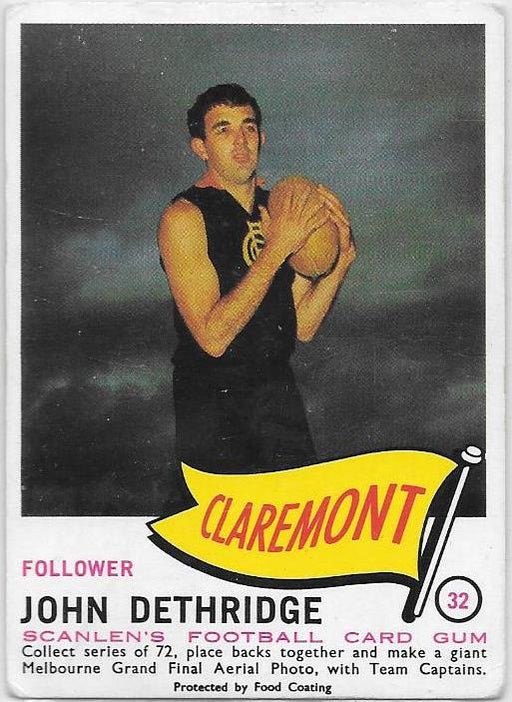 John Dethridge, 1966 Scanlens  VFL WAFL