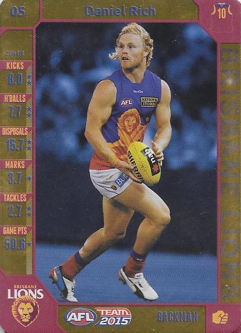 Daniel Rich, Gold, 2015 Teamcoach AFL