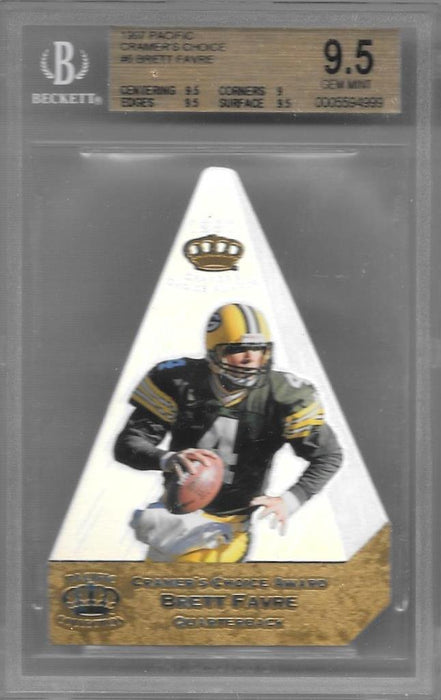 Brett Favre, Cramers Choice, 1997 Pacific NFL, BGS 9.5