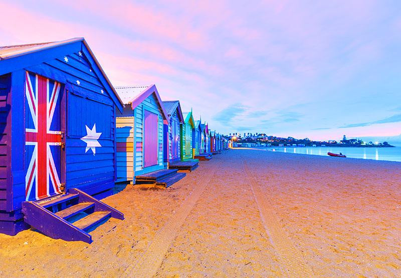 Brighton Beach Boxes, 1000 Piece Jigsaw Puzzle by Fun Box
