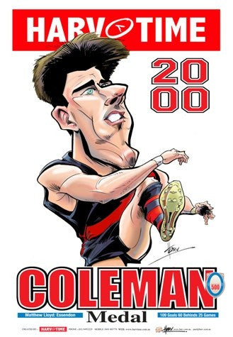 Matthew Lloyd, 2000 Coleman Medal, Harv Time Poster