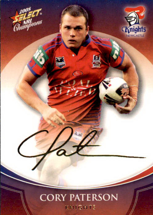 Cory Paterson, Gold Signature, 2008 Select NRL Champions