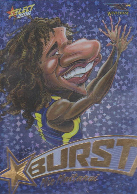 Nic Naitanui, Starburst Blue Caricatures, 2016 Select AFL Stars