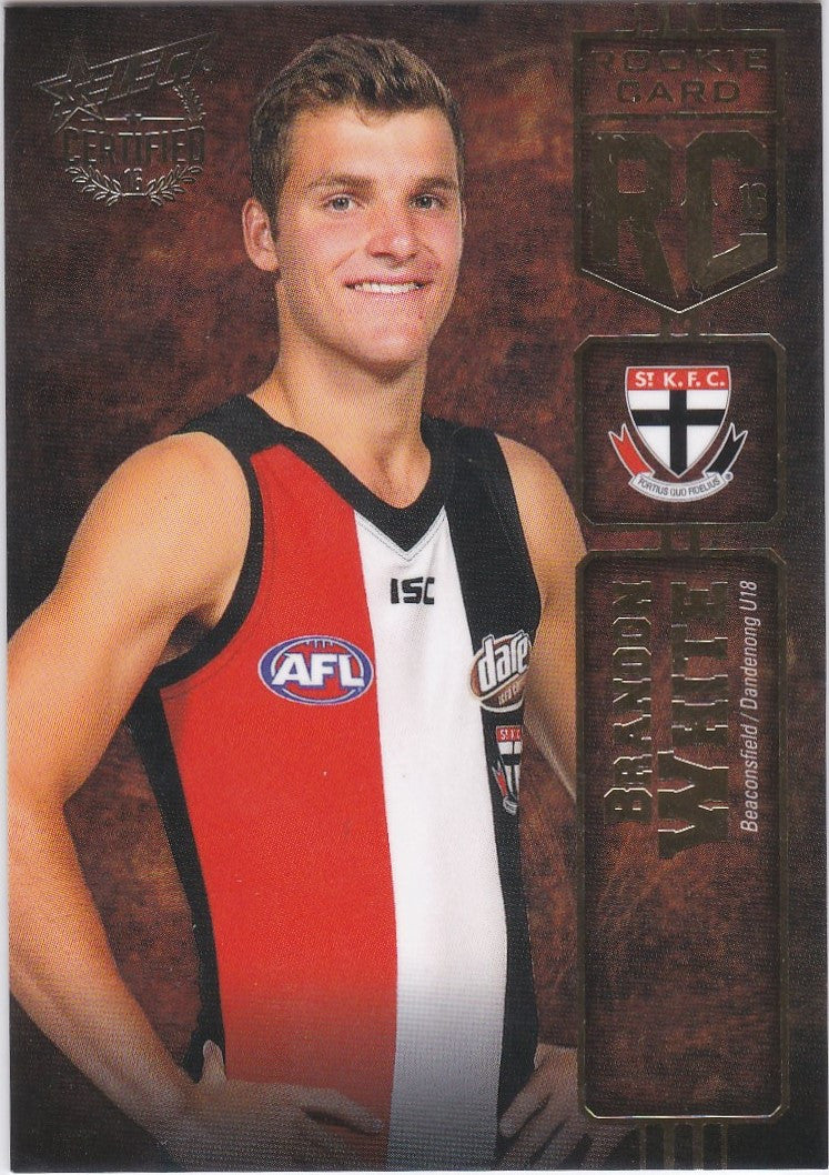 2016 Select AFL Certified, Rookie Card, Brandon White