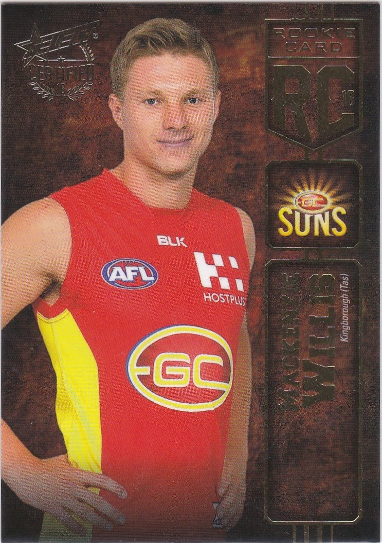 2016 Select AFL Certified, Rookie Card, Mackenzie Willis