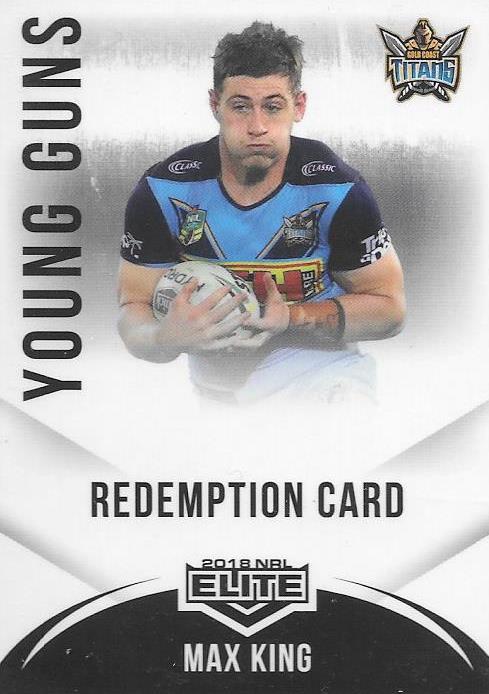 Max King, Young Guns Signature, 2018 TLA esp Elite NRL