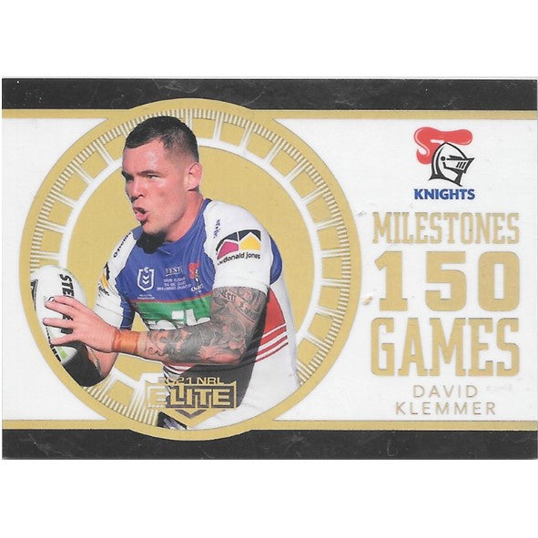 David Klemmer, 150 Games Milestone Case Card, 2021 TLA Elite NRL