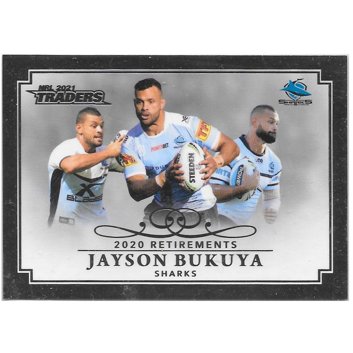 Jayson Bukuya, Retirements CASE card, 2021 TLA Traders NRL