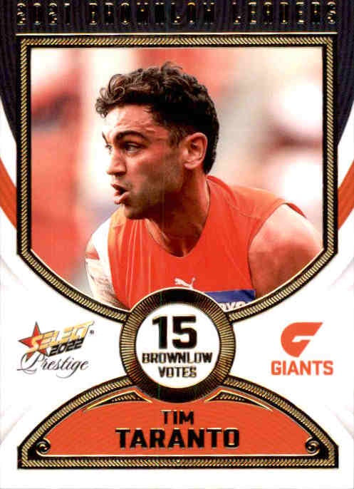 Tim Taranto, Brownlow Leaders, 2022 Select AFL Prestige