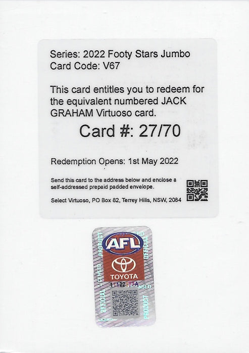 Jack Graham, Virtuoso Redemption, 2022 Select AFL Footy Stars Jumbo