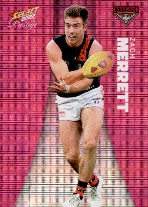Zach Merrett, Pink Parallel, 2022 Select AFL Prestige