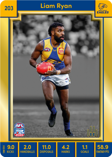Liam Ryan, 203, Gold Parallel, 2023 Teamcoach AFL