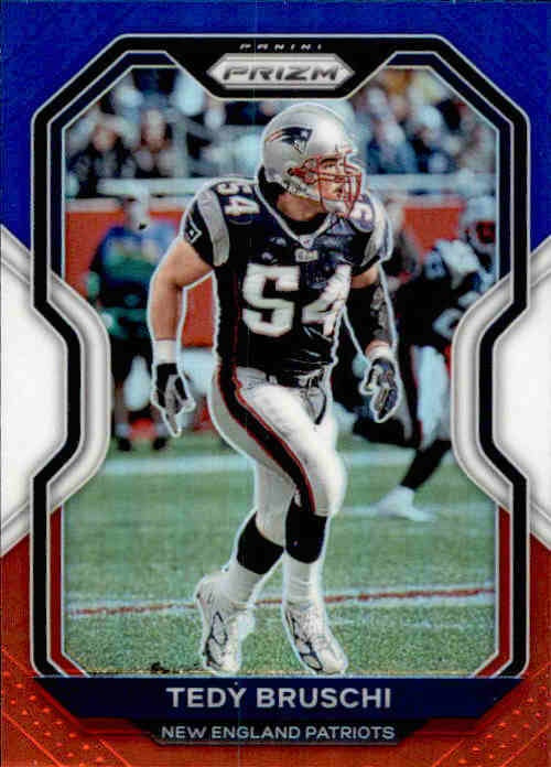 Tedy Bruschi, Red White Blue Prizm, 2020 Panini Prizm Football NFL