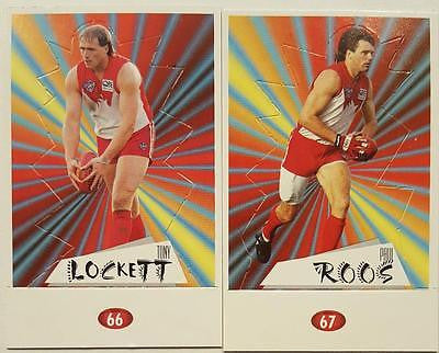 1997 Select Sydney Swans Pop-up Set, Maxfield, Kelly,Lockett, Roos