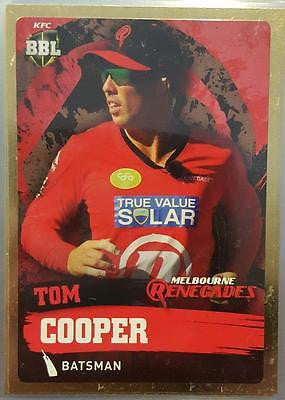 2015-16 Tap'n'play CA BBL 05 Cricket, Gold Parallel, Tom Cooper, Renegades, #108