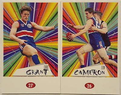 1997 Select Footscray Bulldogs Pop-up Set, Cameron, Grant, Liberatore, Wynd