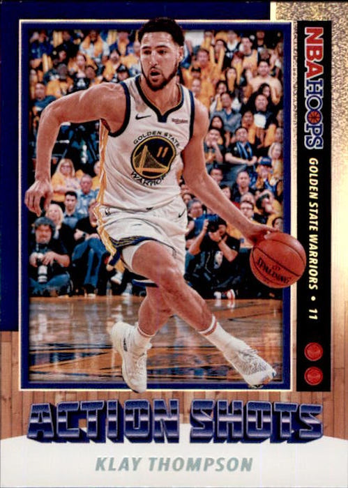 Klay Thompson, Action Shots, 2019-20 Panini Hoops Basketball NBA