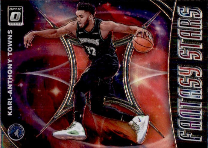 Karl-Anthony Towns, Fantasy Stars, 2019-20 Panini Donruss Optic Basketball NBA