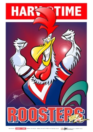 Sydney Roosters, NRL Mascot Harv Time Poster
