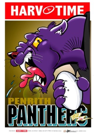 Penrith Panthers, NRL Mascot Harv Time Poster