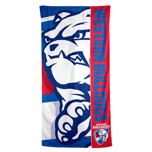 WESTERN BULLDOGS BEACH TOWEL