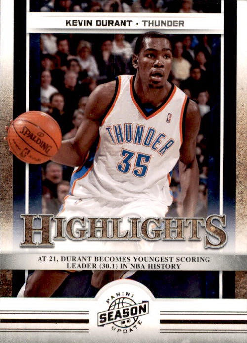 Kevin Durant, Highlights, 2009-10 Panini Season Update NBA Basketball #4