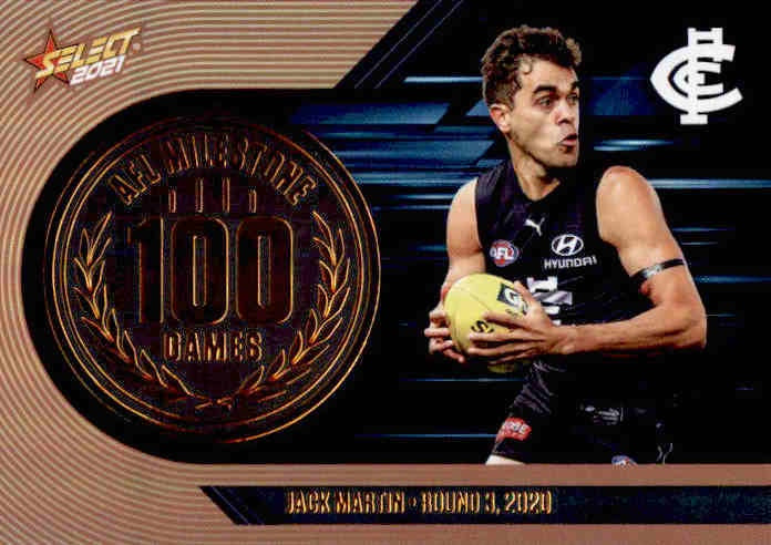 Jack Martin, 100 Games Milestone, 2021 Select AFL Footy Stars