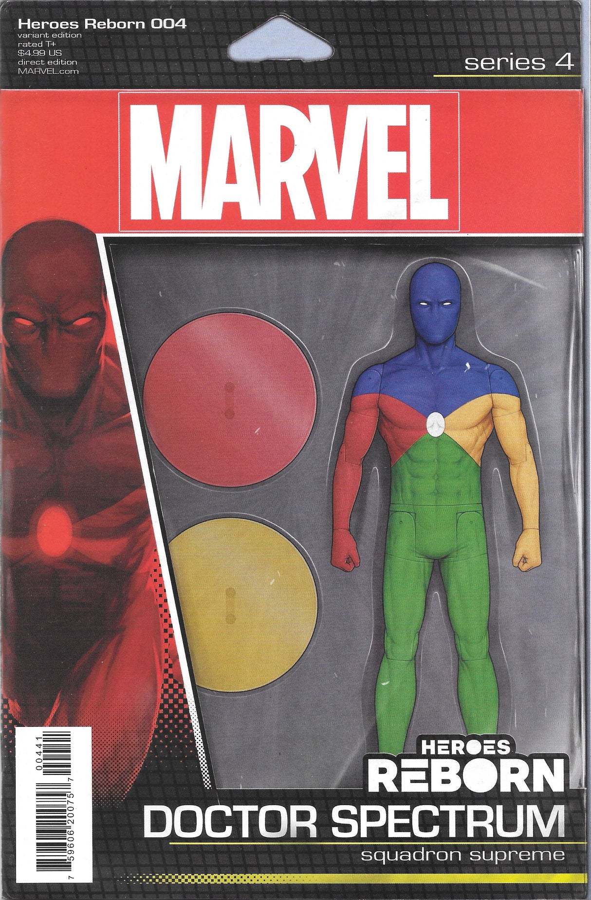 Heroes Reborn #4 Comic, Carded Doctor Spectrum Variant