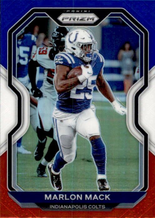 Marlon Mack, Red White Blue Prizm, 2020 Panini Prizm Football NFL