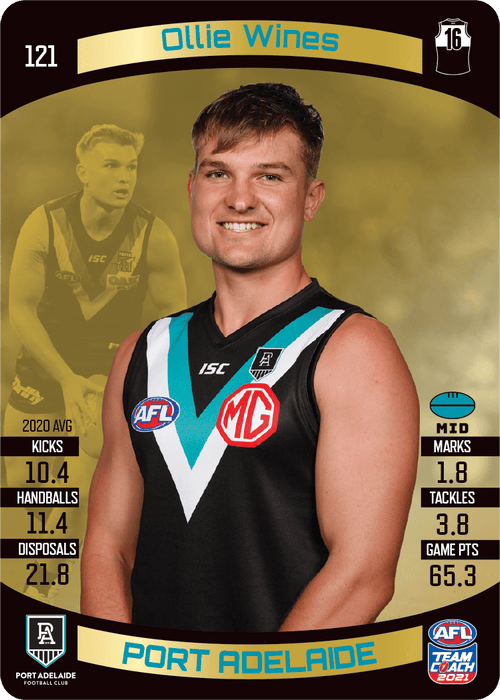Ollie Wines, Gold, 2021 Teamcoach AFL
