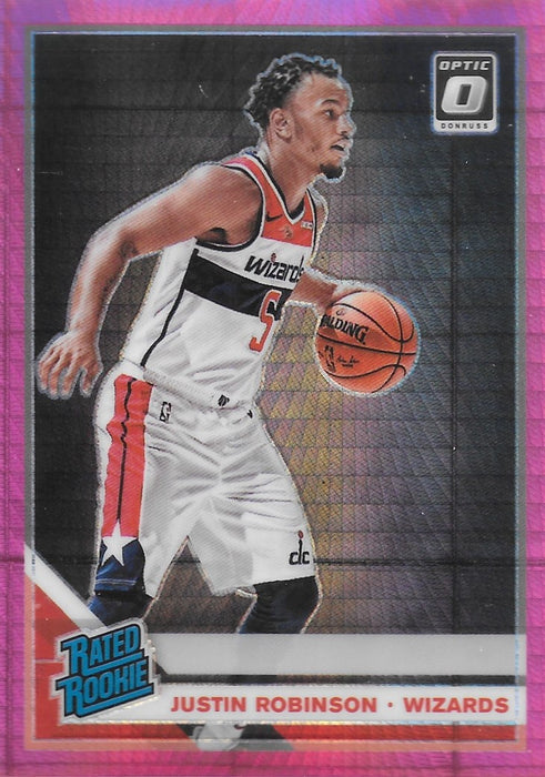 Justin Robinson, Rated Rookie, Pink Prizm, 2019-20 Panini Donruss Optic Basketball NBA