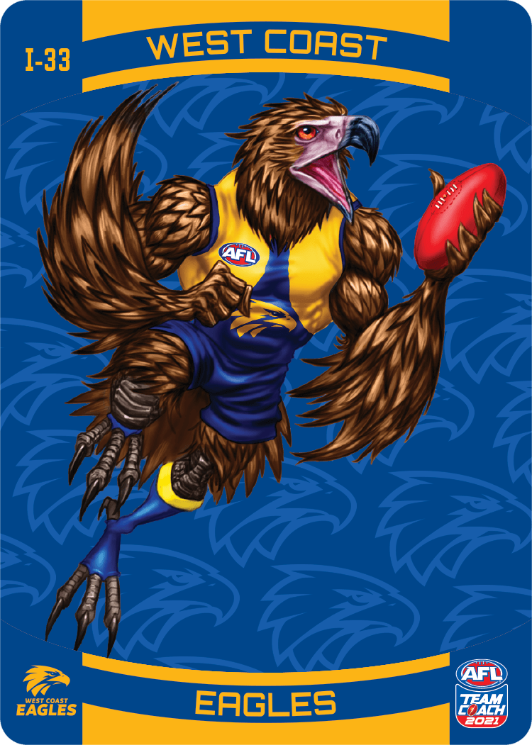 West Coast Eagles Mascot, 3D Icons, 2021 Teamcoach AFL