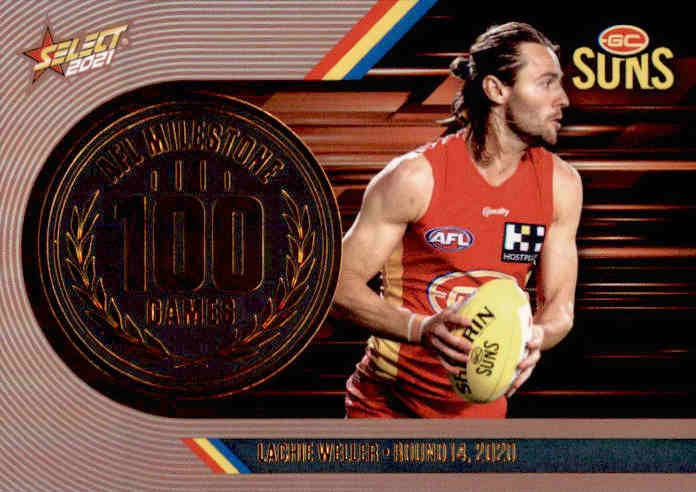 Lachie Weller, 100 Games Milestone, 2021 Select AFL Footy Stars
