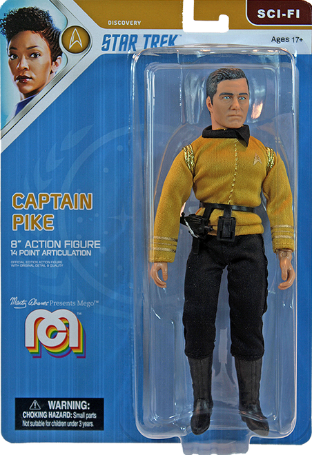 Star Trek Discovery Captain Pike, 8" Action Figure, MEGO Sci-Fi