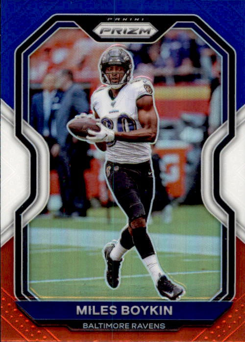 Miles Boykin, Red White Blue Prizm, 2020 Panini Prizm Football NFL
