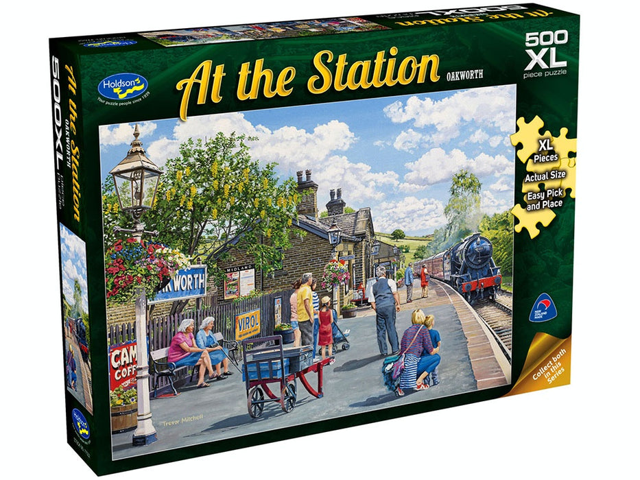 AT THE STATION, Oakworth, 500XL Piece Jigsaw Puzzle