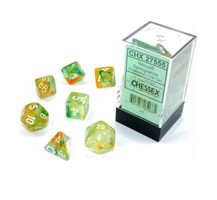 CHX 27555 Nebula Polyhedral Spring/White Luminary 7-Die Set