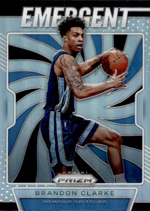 2019-20 Prizm Basketball EMERGENT Brandon Clarke SILVER Refractor