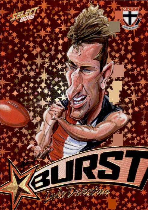Luke Dunstan, Starburst Orange Caricatures, 2018 Select AFL Footy Stars