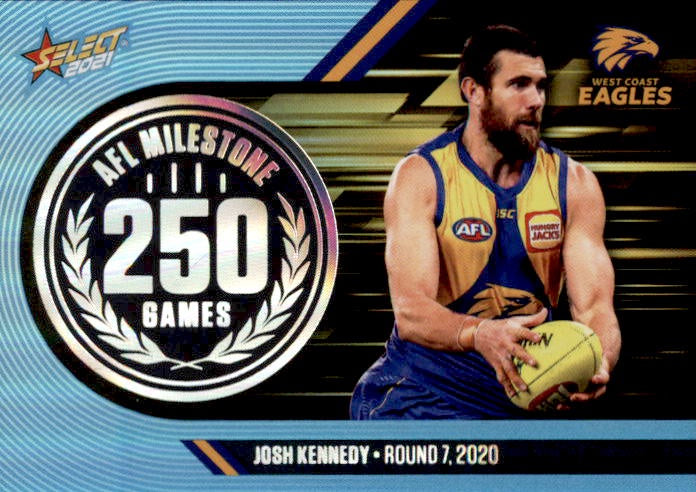 Josh Kennedy, 250 Games Milestone, 2021 Select AFL Footy Stars