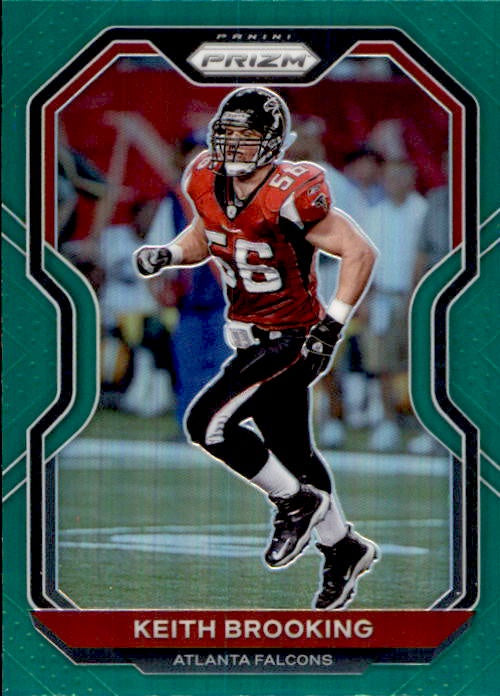 Keith Brooking, Green Prizm, 2020 Panini Prizm Football NFL