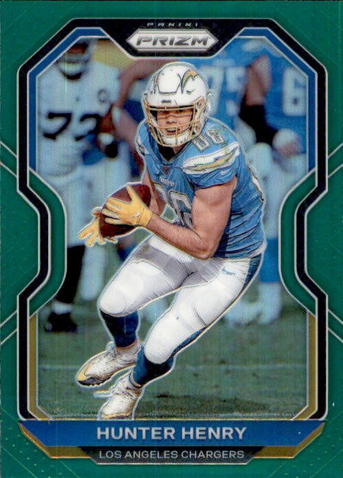 Hunter Henry, Green Prizm, 2020 Panini Prizm Football NFL
