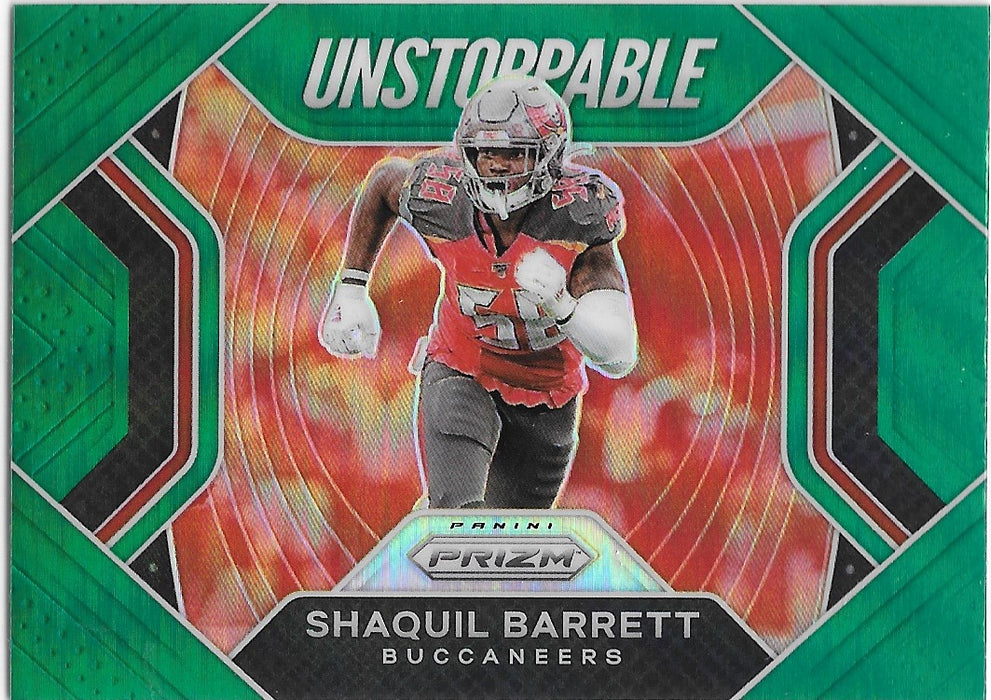 Shaquil Barrett, Green Unstoppable, 2020 Panini Prizm Football NFL