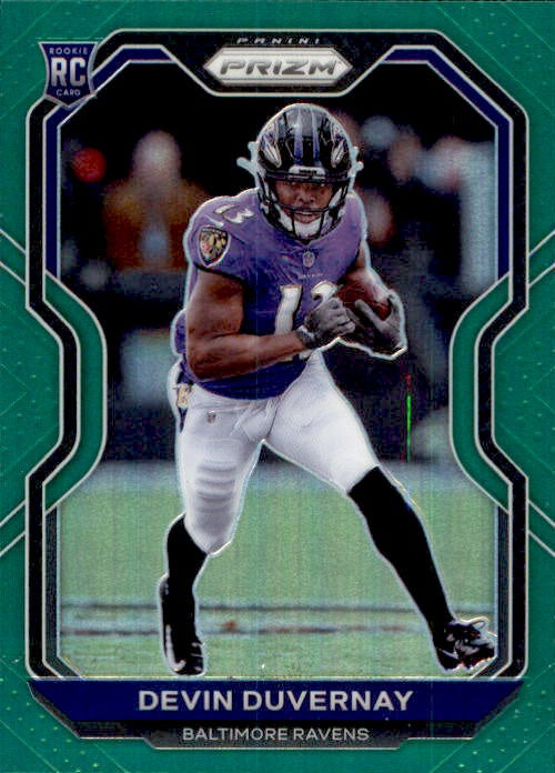 Devin Duvernay, RC, Green Prizm, 2020 Panini Prizm Football NFL