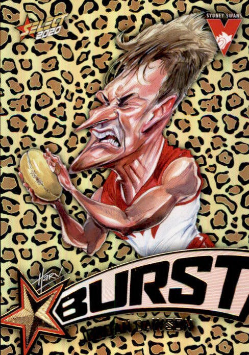Jordan Dawson, Leopard Starburst, 2020 Select AFL Footy Stars