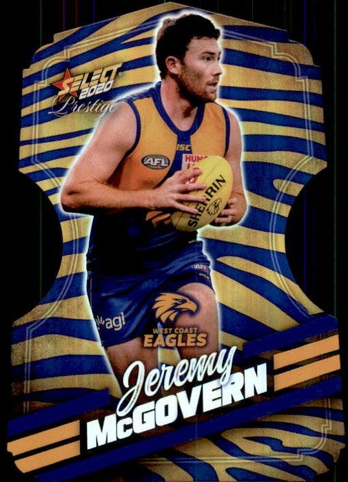 Jeremy McGovern, Zebra Diecut, 2020 Select AFL PRESTIGE Footy Stars