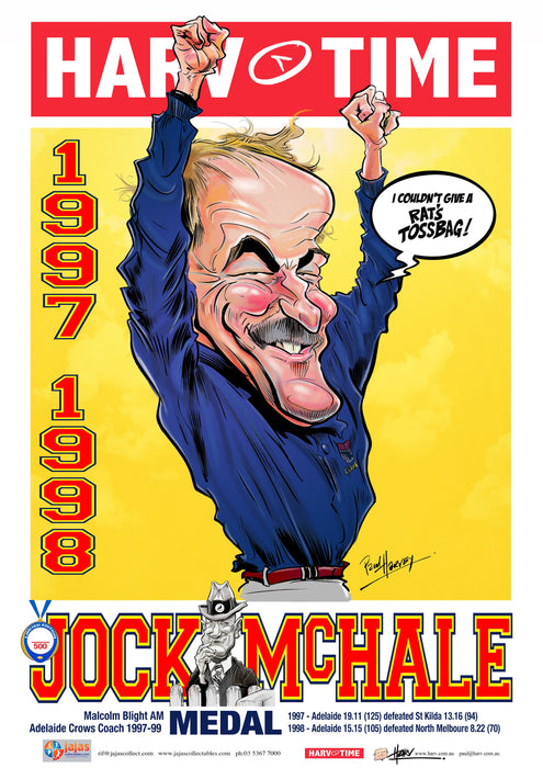 Malcolm Blight, Jock McHale Medal, Harv Time Poster
