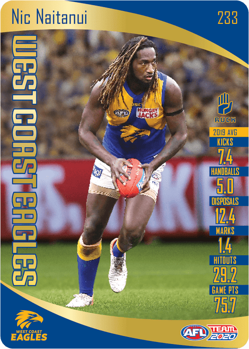 Nic Naitanui, Gold, 2020 Teamcoach AFL