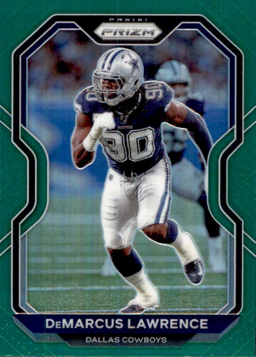 DeMarcus Lawrence, Green Prizm, 2020 Panini Prizm Football NFL