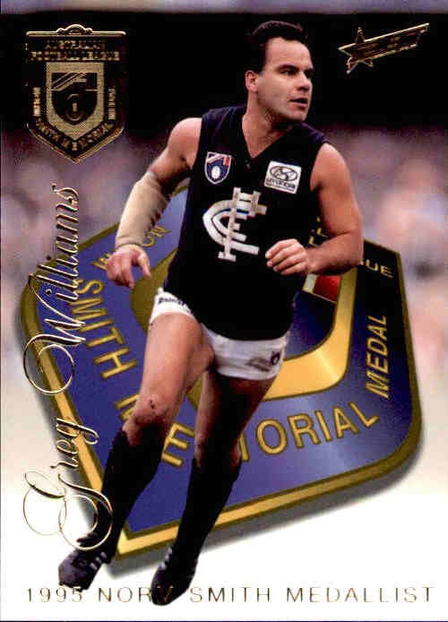 Greg Williams, Norm Smith Medallist card, 1996 Select AFL